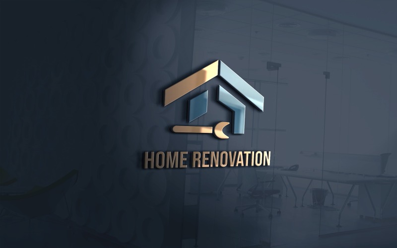 home renovation logo template vector file original