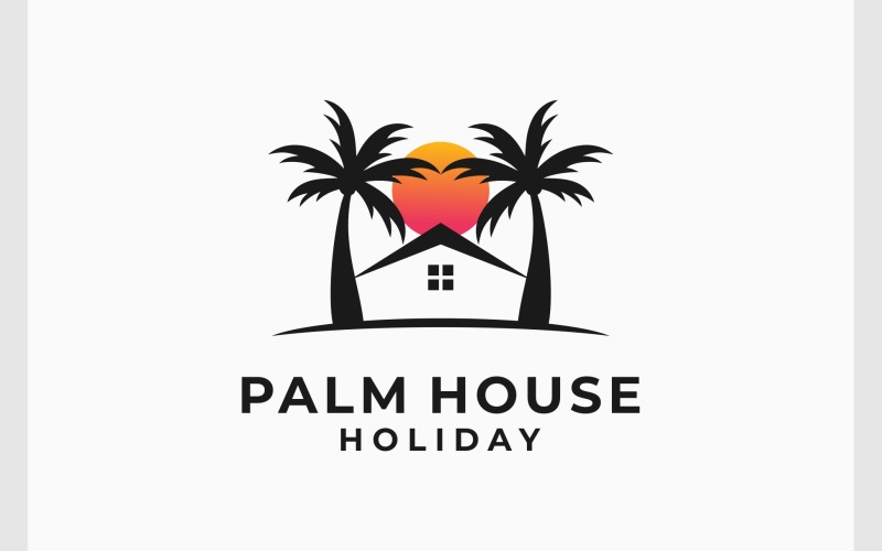 home resort palm house holiday logo original