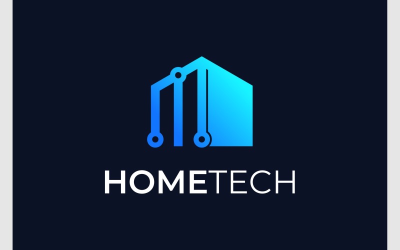 home technology digital logo original