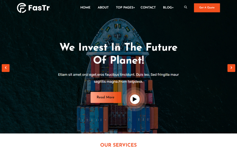 homen transportation amp delivery wordpress theme for logistics original
