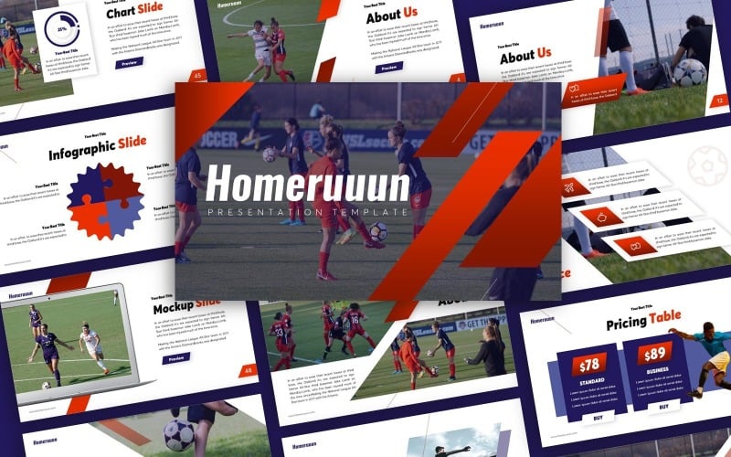 homeruuun sport presentation powerpoint template original
