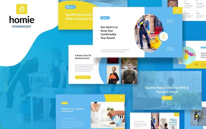 homie cleaning service theme powerpoint original