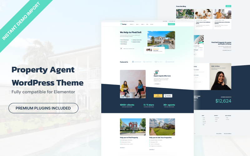 homy property agent wordpress theme original