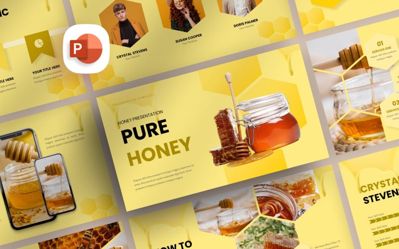 honey presentation powerpoint template original