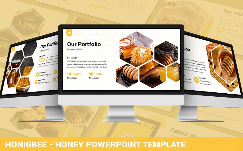 honigbee honey powerpoint template original