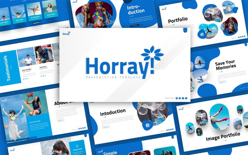 hooray fun presentation powerpoint template original