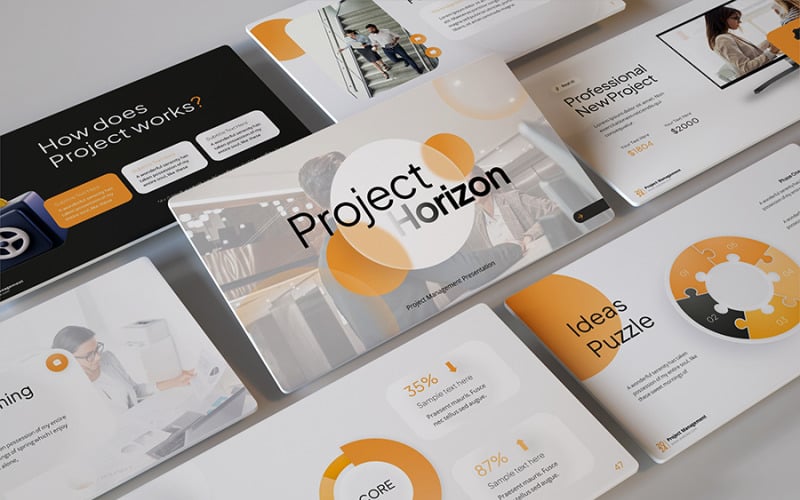 horizon business management powerpoint template original