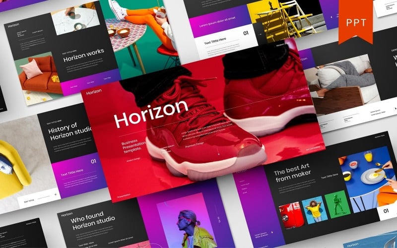 horizon business powerpoint template original