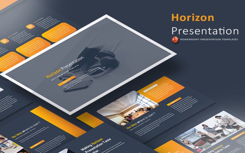 horizon presentation powerpoint template original