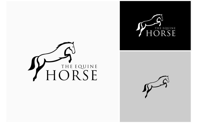 horse jumping equestrian logo original