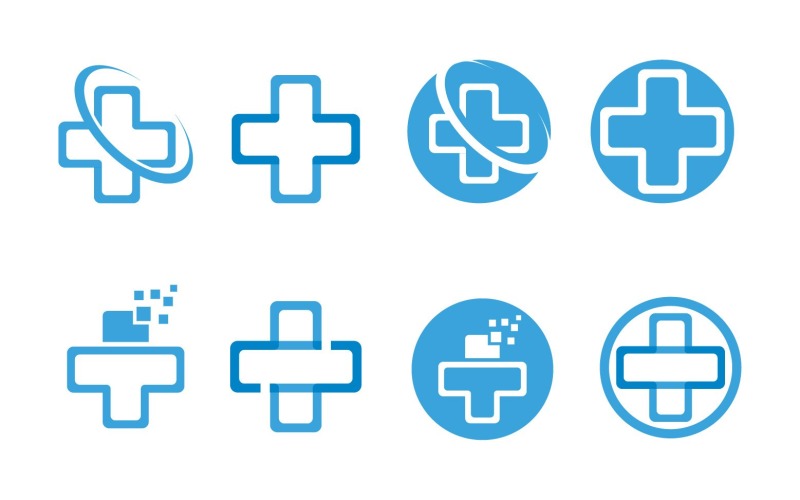 hospital logo and symbol vector vol original