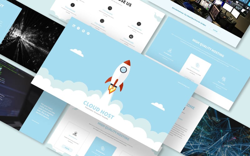 hosting and seo powerpoint template original