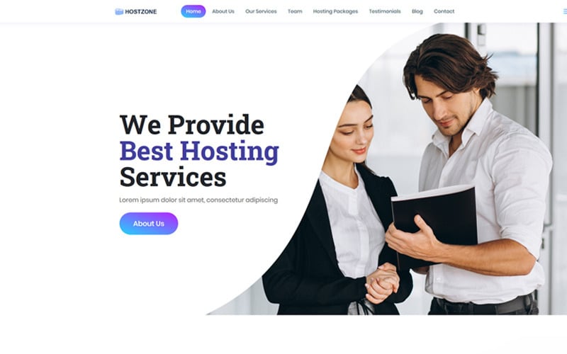 hostzone landing page template original