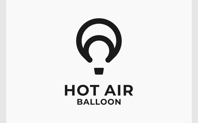 hot air balloon simple logo original