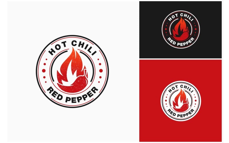 hot chili fire badge stamp logo original