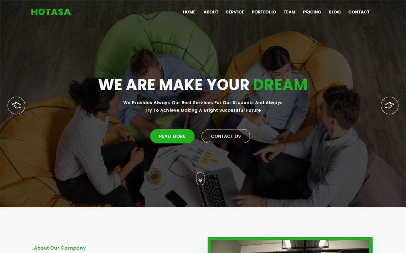 hotasa consulting amp business landing page template original