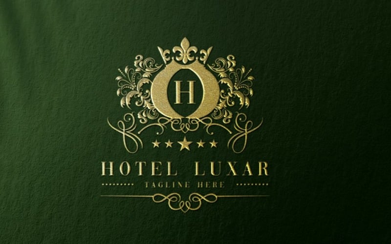 hotel luxar letter h logo original