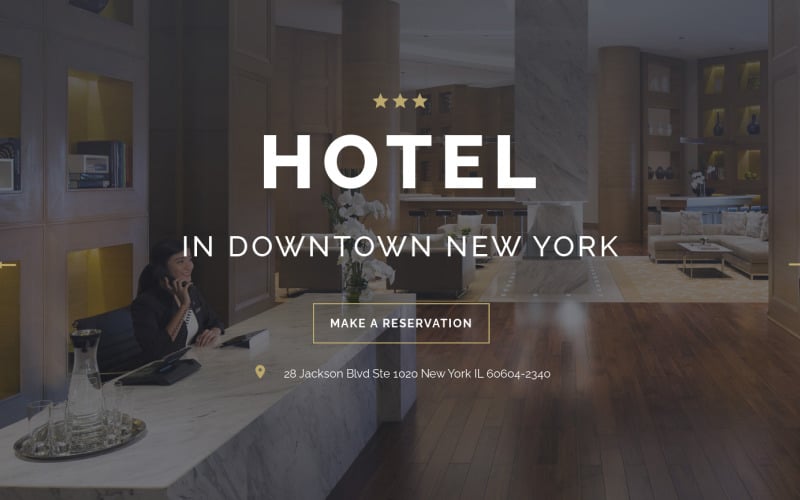 hotel travel stylish html landing page template original