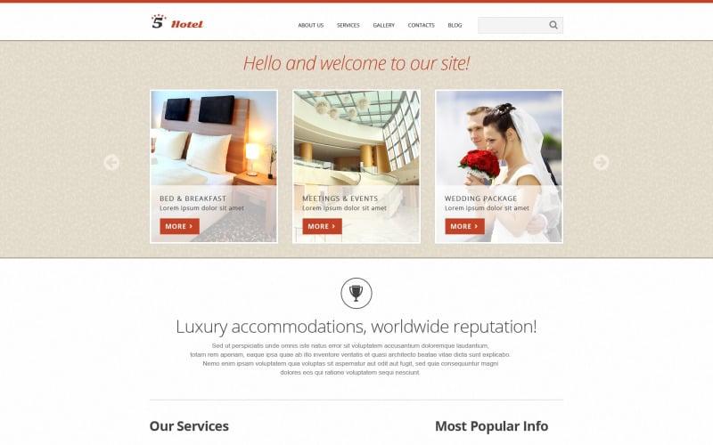 hotels responsive joomla template original