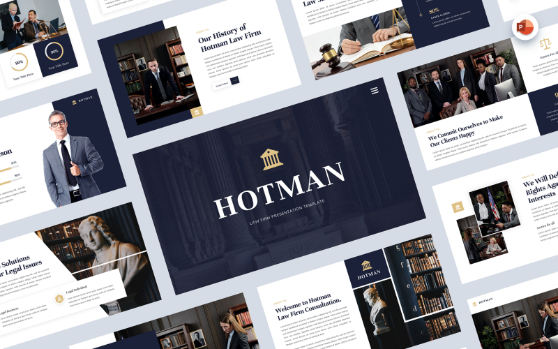 hotman law firm powerpoint template original