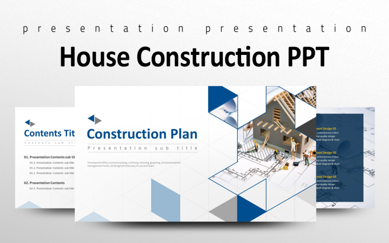 house construction ppt powerpoint template original