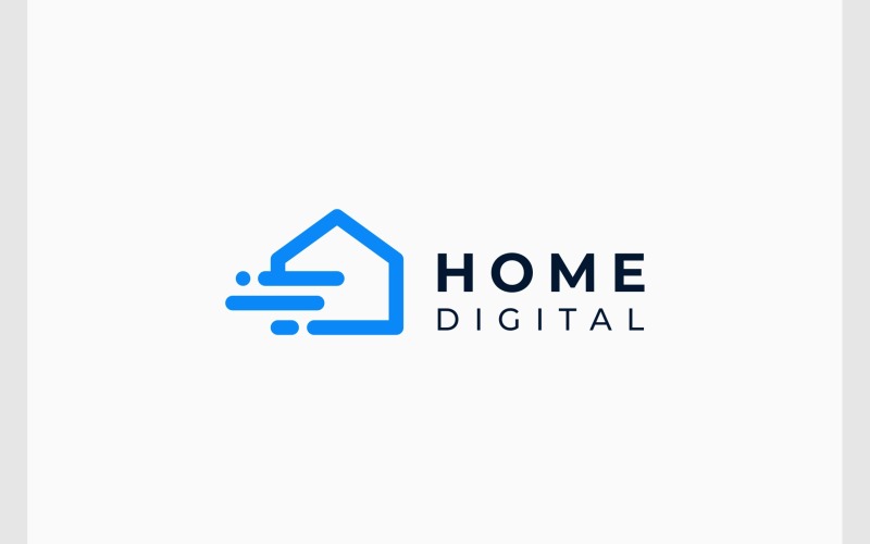 house digital home tech logo original