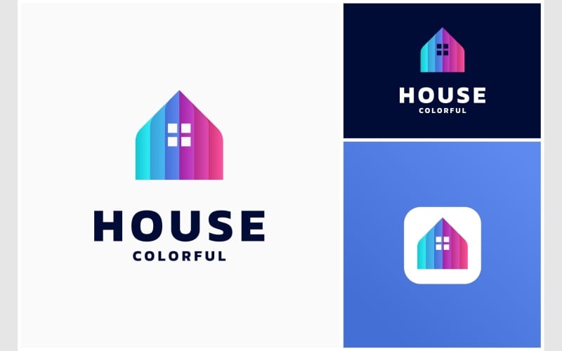house home colorful modern logo original
