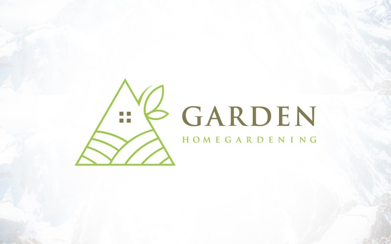 house home gardening landscaping logo design original
