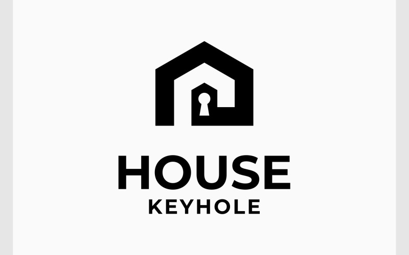 house home keyhole lock logo original