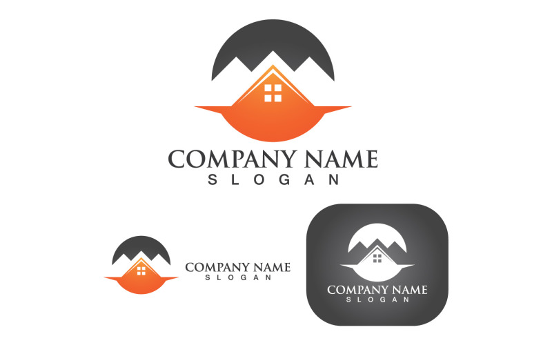 house home logo building vector v original