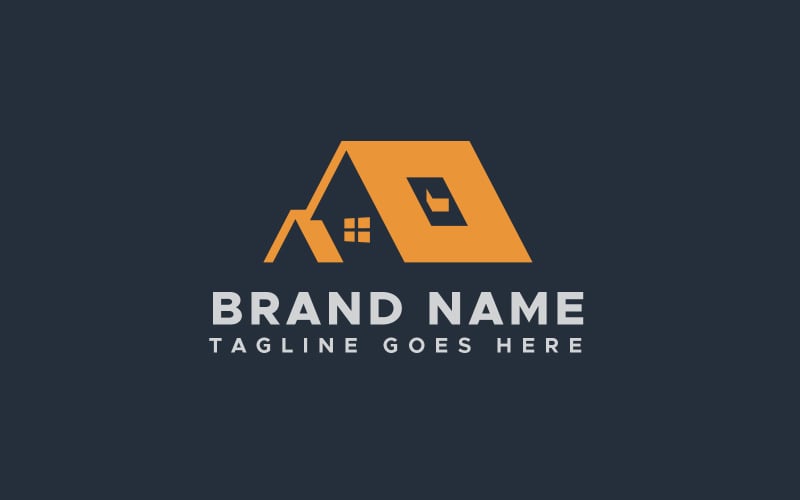 house letter o real estate logo design template original