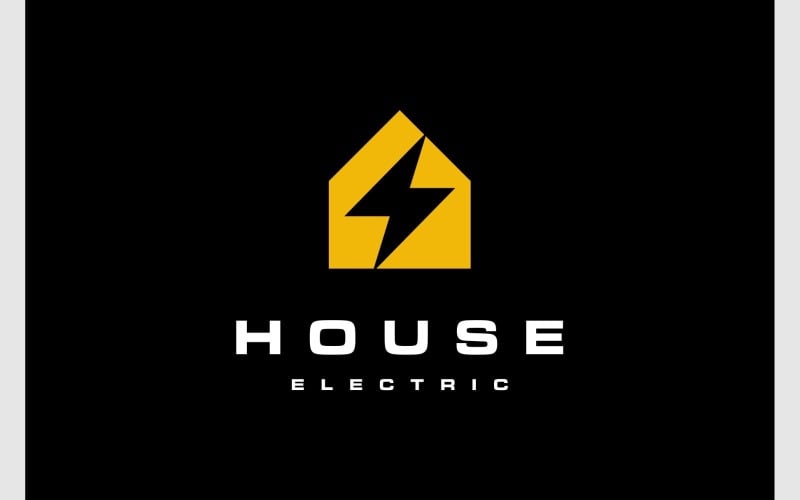 house lightning home power energy logo original