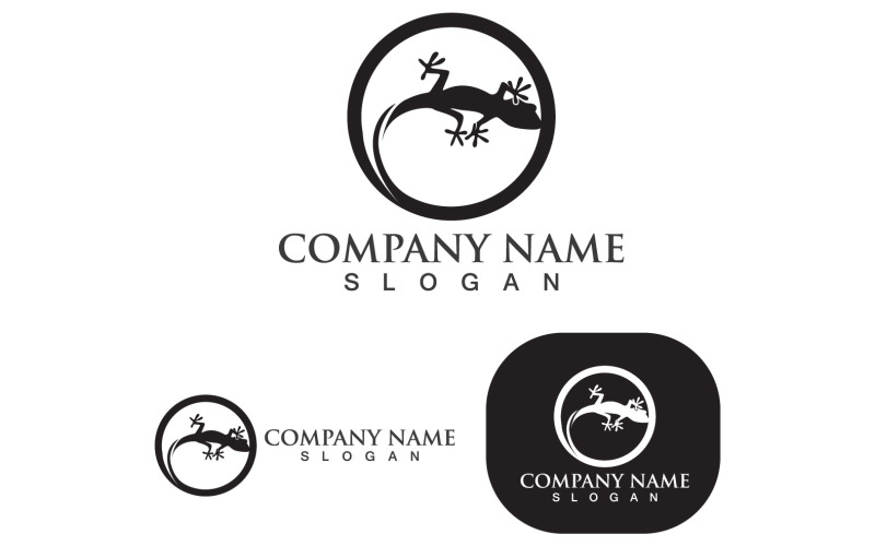 house lizard logo vector print template v original