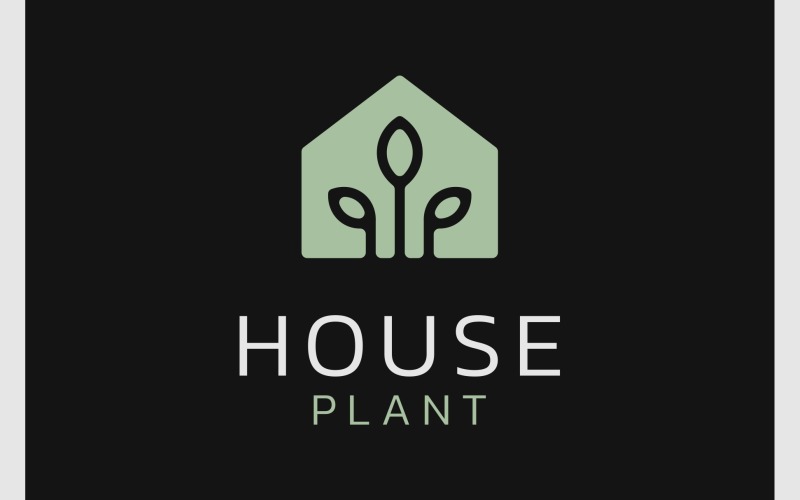 house plant home leaf logo original