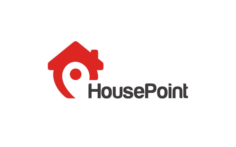 house point pin icon logo design template original