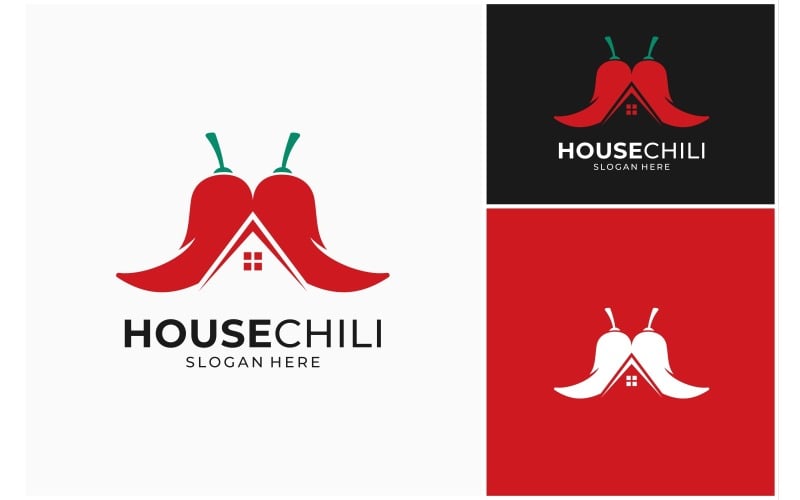 house roof chili pepper logo original