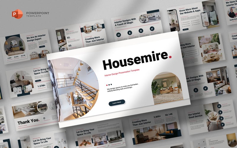 housemire interior design powerpoint template original