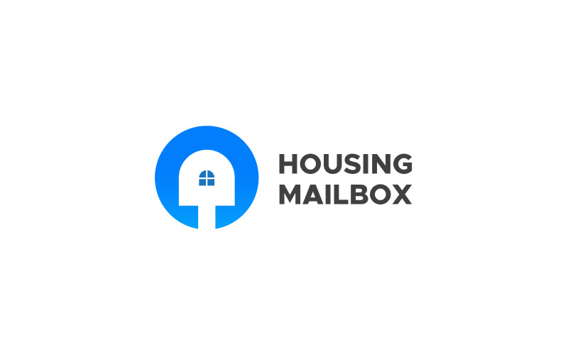 housing mail box minimalist logo design template original