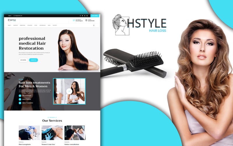 hstyle beauty salon landing page html template original