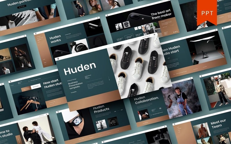 huden business powerpoint template original