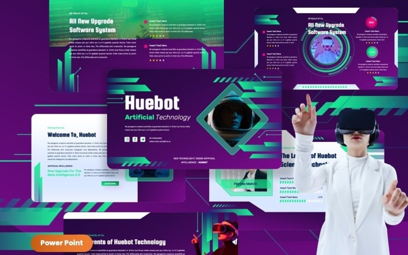 huebot artificial technology powerpoint templates original