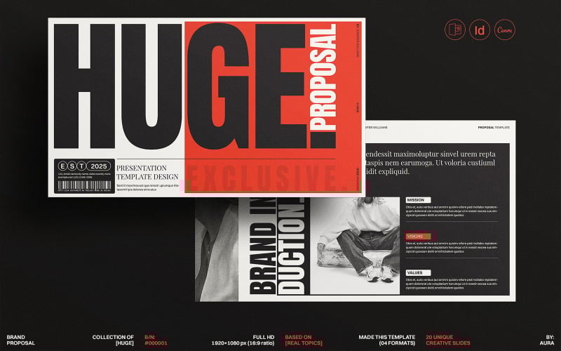 huge brand proposal presentation template original