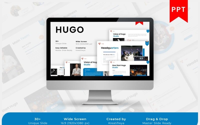 hugo powerpoint creative business template original