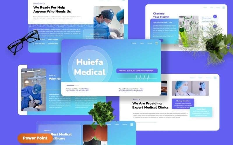 huiefa medical amp healthcare powerpoint template original