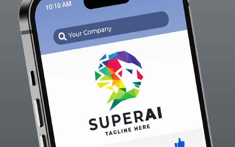 human artificial intelligence pro logo template original