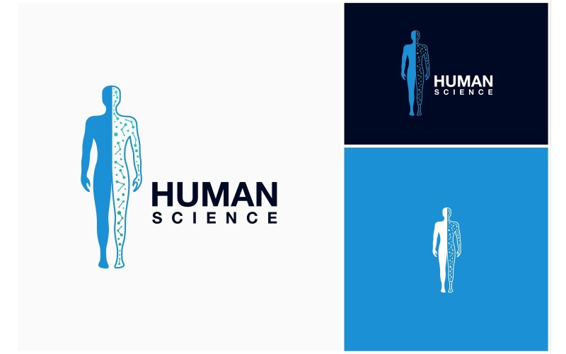 human body dna genetic science logo original