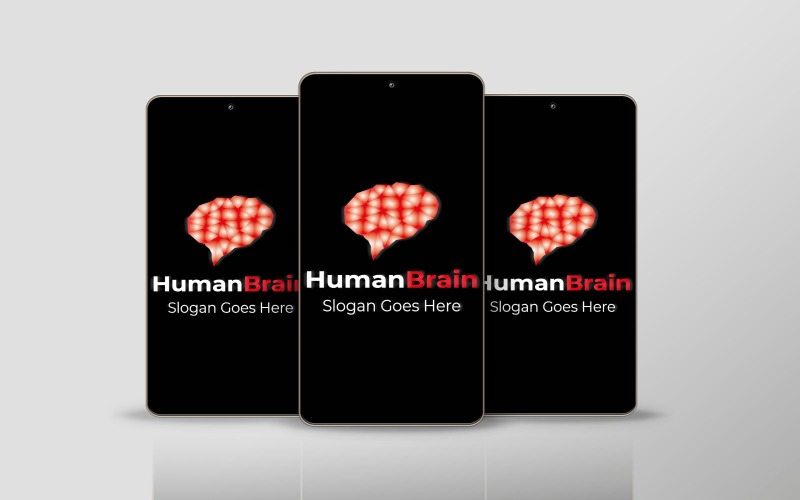 human brain logo template original