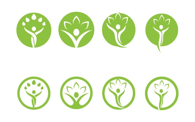 human caracter logo and symbol vector original