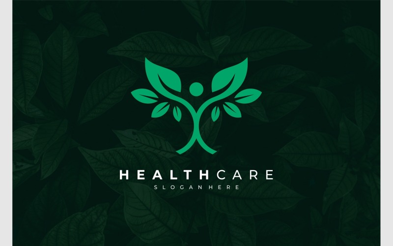 human leaf healthcare logo original
