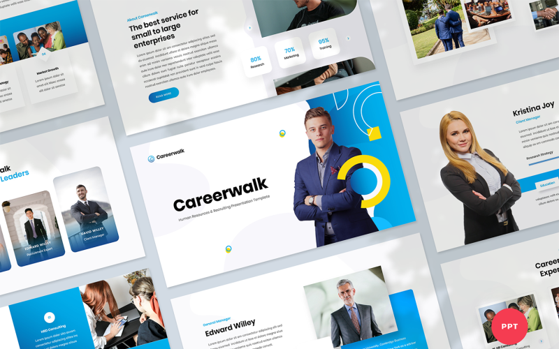 human resources and recruiting presentation powerpoint template original